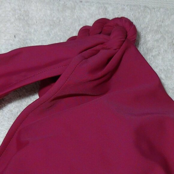 Shade & Shore Women's One Shoulder Twist Cut-out One Piece Swimsuit Purple M L - Picture 8 of 16